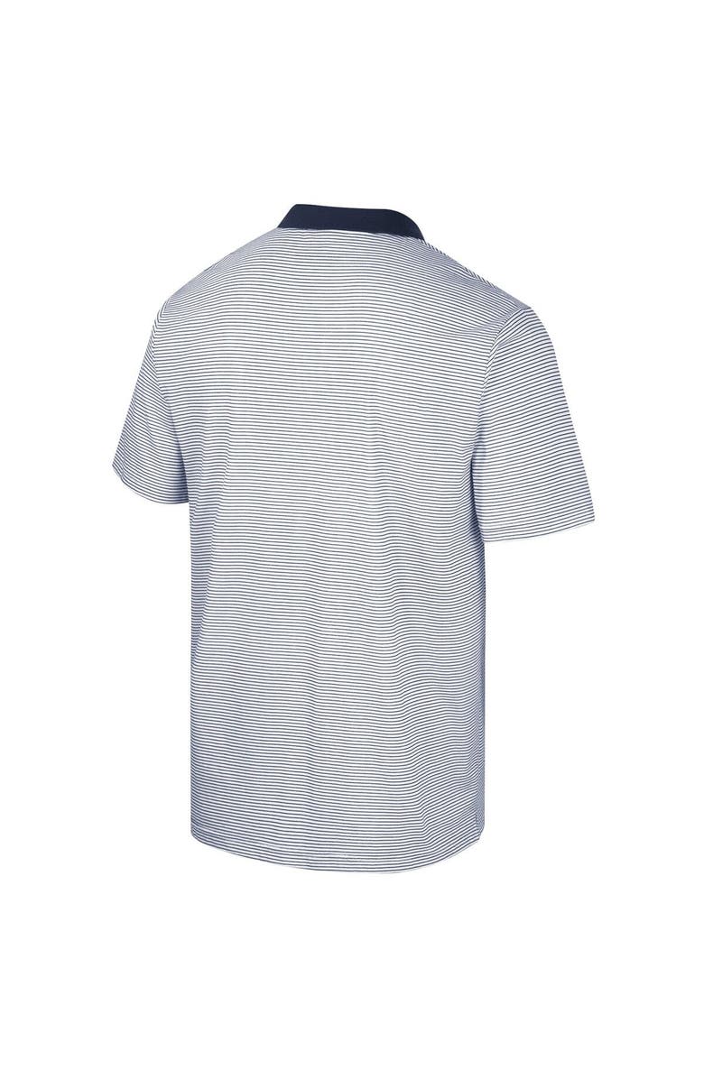 COLOSSEUM Men's Colosseum White/Black Michigan Wolverines Print Stripe Polo, Alternate, color, White