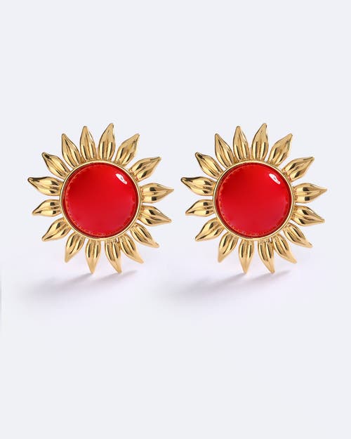 Emma Pills Under The Sun Earrings In Red
