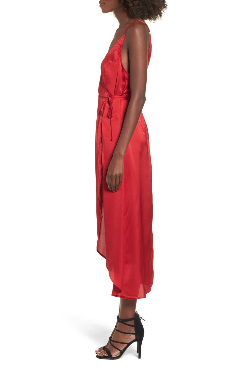 Somedays Lovin Evening Sun Satin Wrap Dress, Alternate, color, 