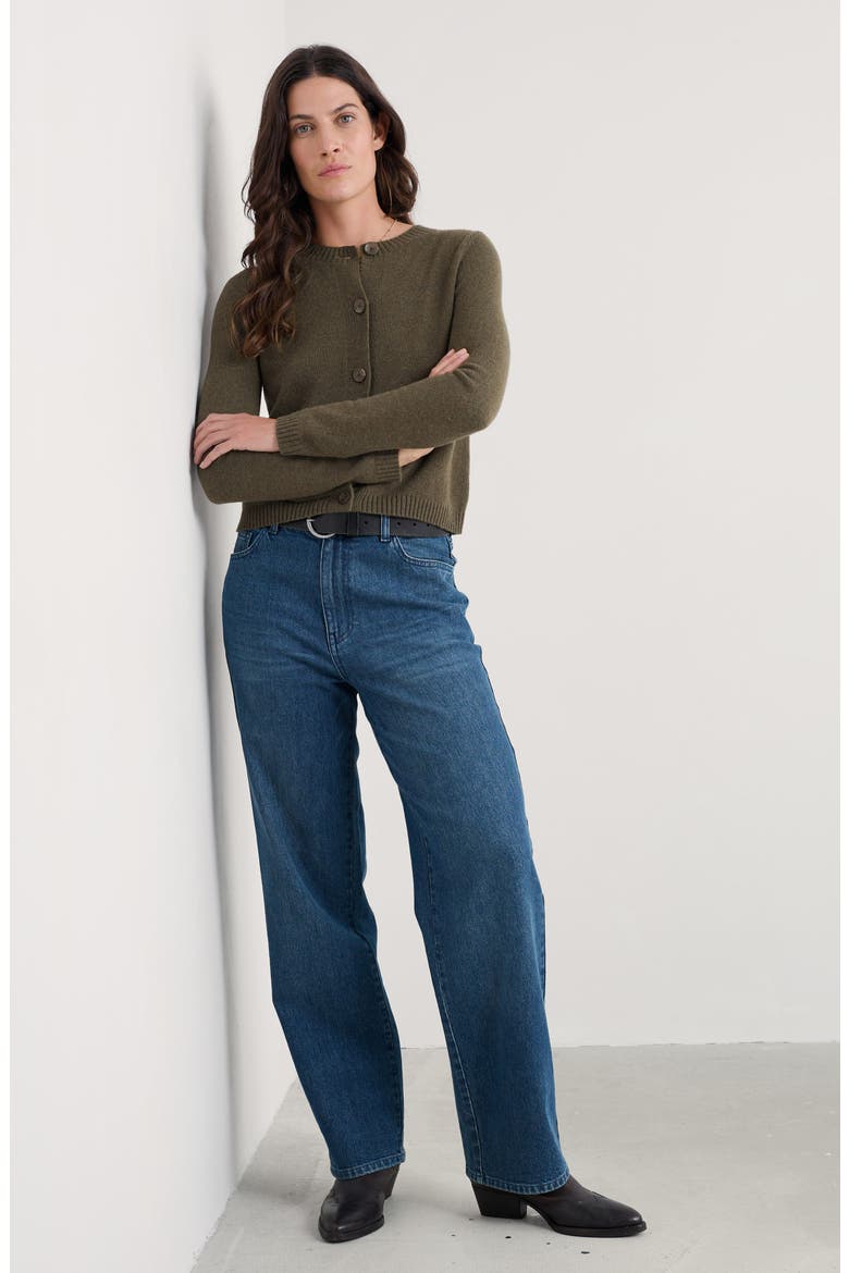 Tern Tide Merino Wool Blend Cardigan, Alternate, color, KNIT MELANGE RICH OLIVE
