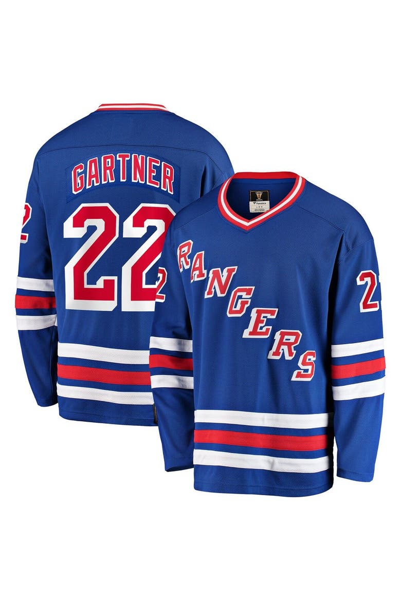 Men's Fanatics Branded Mike Gartner Blue New York Rangers Premier Breakaway Retired Player Jersey, Alternate, color, Blue