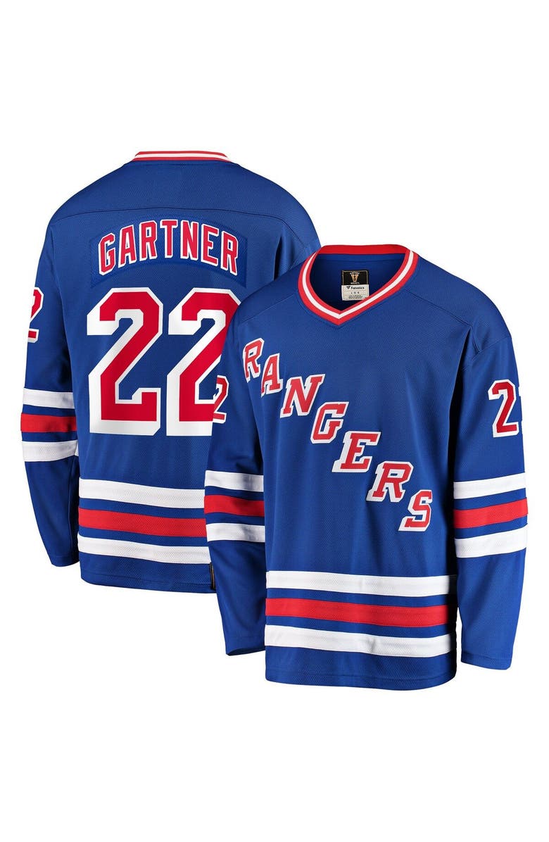 FANATICS Men's Fanatics Branded Mike Gartner Blue New York Rangers Premier Breakaway Retired Player Jersey, Alternate, color, Blue