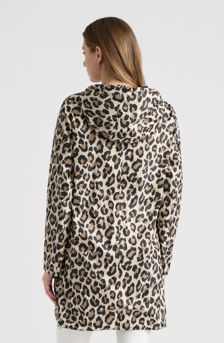 Ellen Tracy Reversible Coat, Alternate, color, Black/ Leoaprd