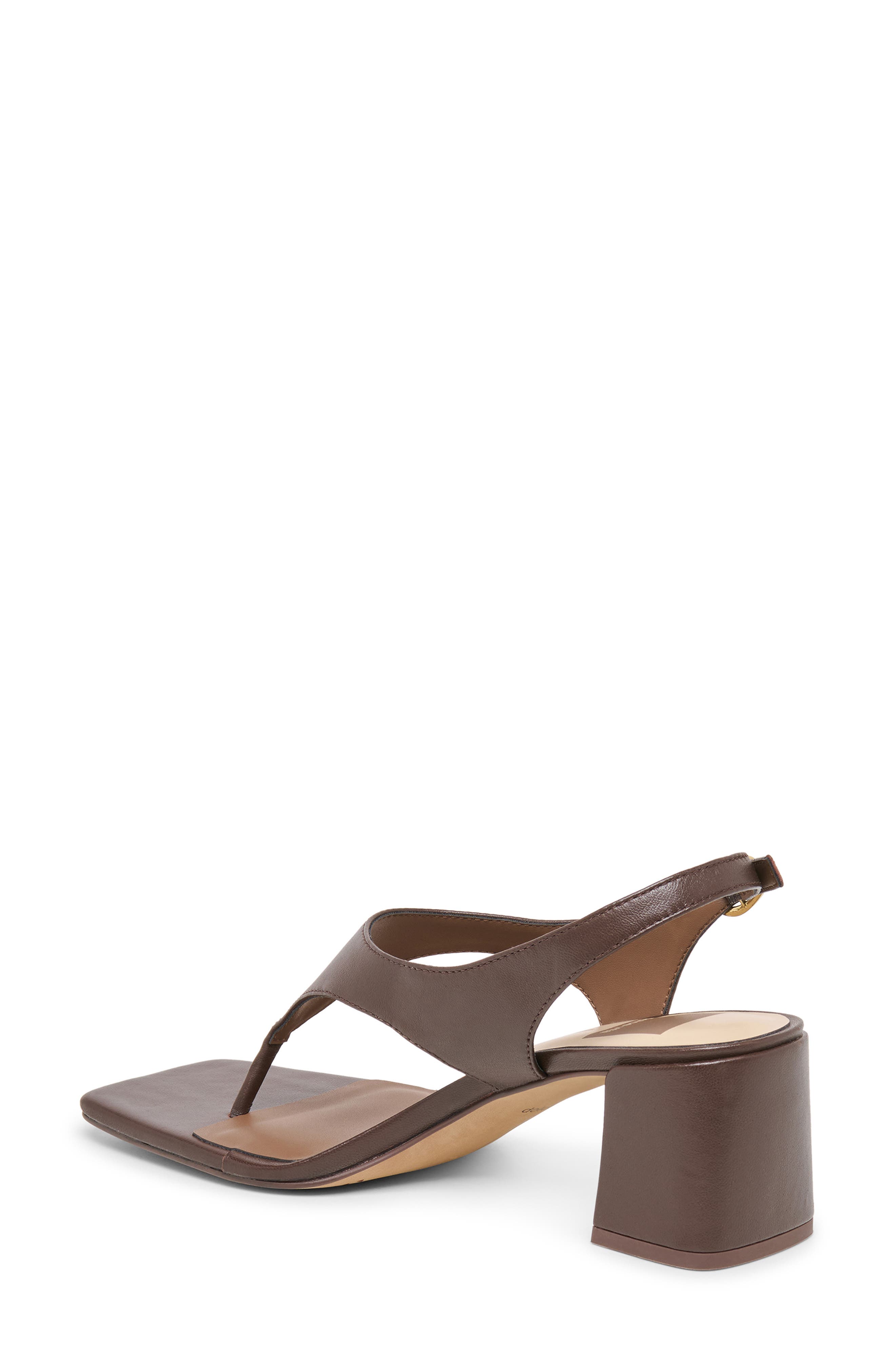Dolce Vita Yves Block Heel Sandal, Alternate, color, Dark Chocolate Leather