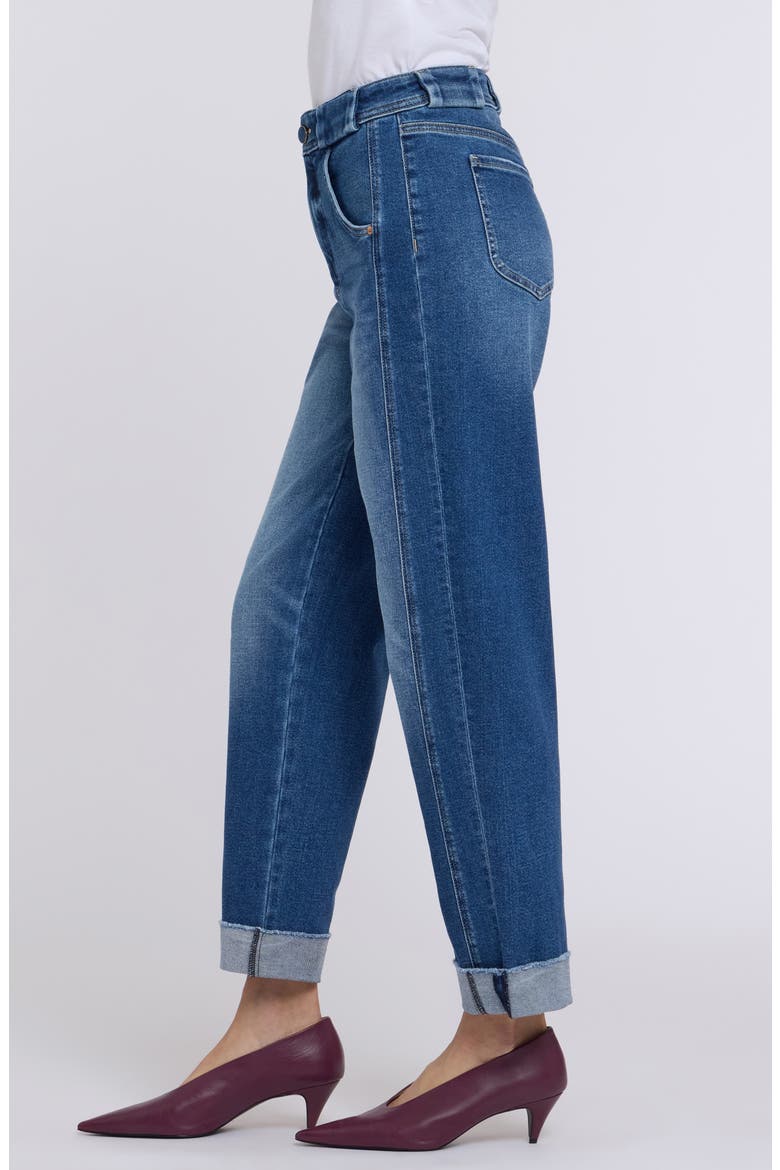Kasey High Waist Raw Cuff Ankle Stovepipe Jeans, Alternate, color, ANTHURIUM