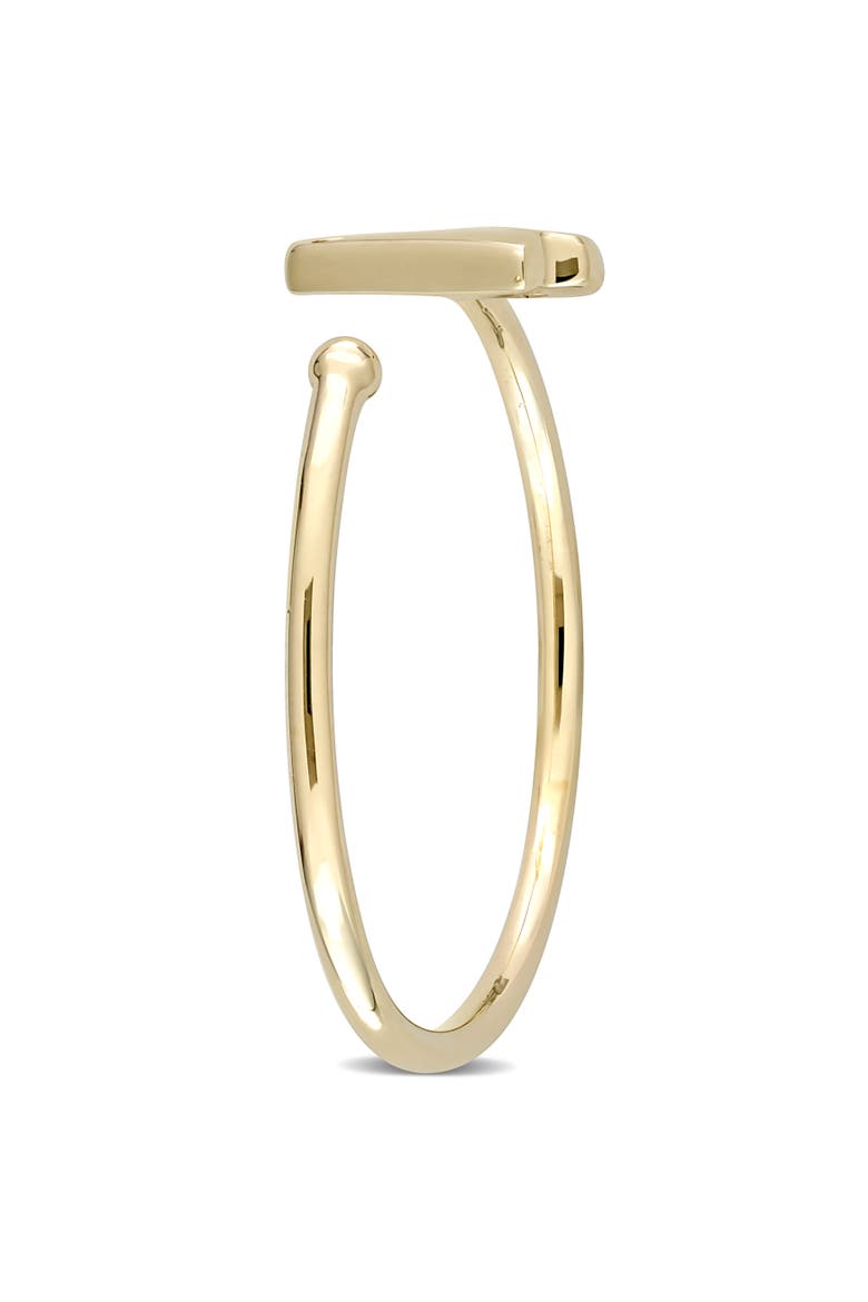 Diamond Initial Ring 10k Yellow Gold, Alternate, color, A