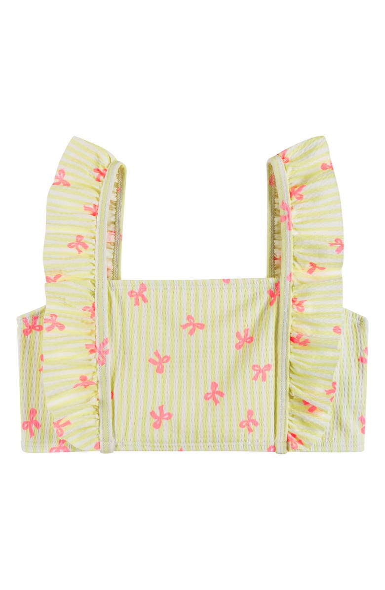 Andy & Evan Kids' Seersucker Two-Piece Tankini Swimsuit & Headband Set, Alternate, color, Yellow Stripe