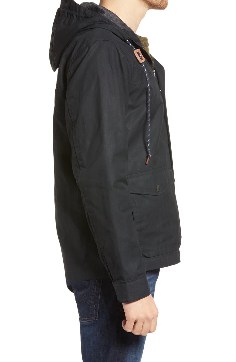 Bridge & Burn BRIDGE AND BURN Marshall Water Resistant Waxed Cotton HoodedJacket, Alternate, color,