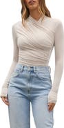 Bayse Amrita Ruched Long Sleeve Bodysuit