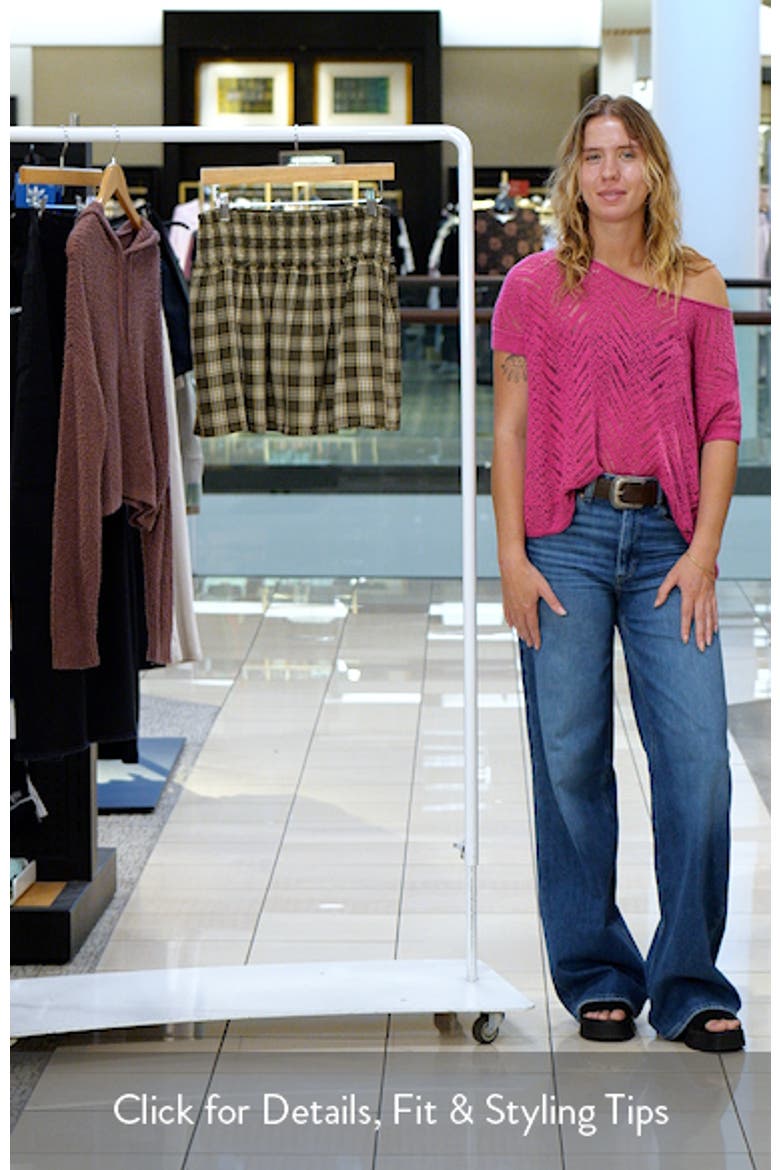 Smocked Waist Plaid Miniskirt video