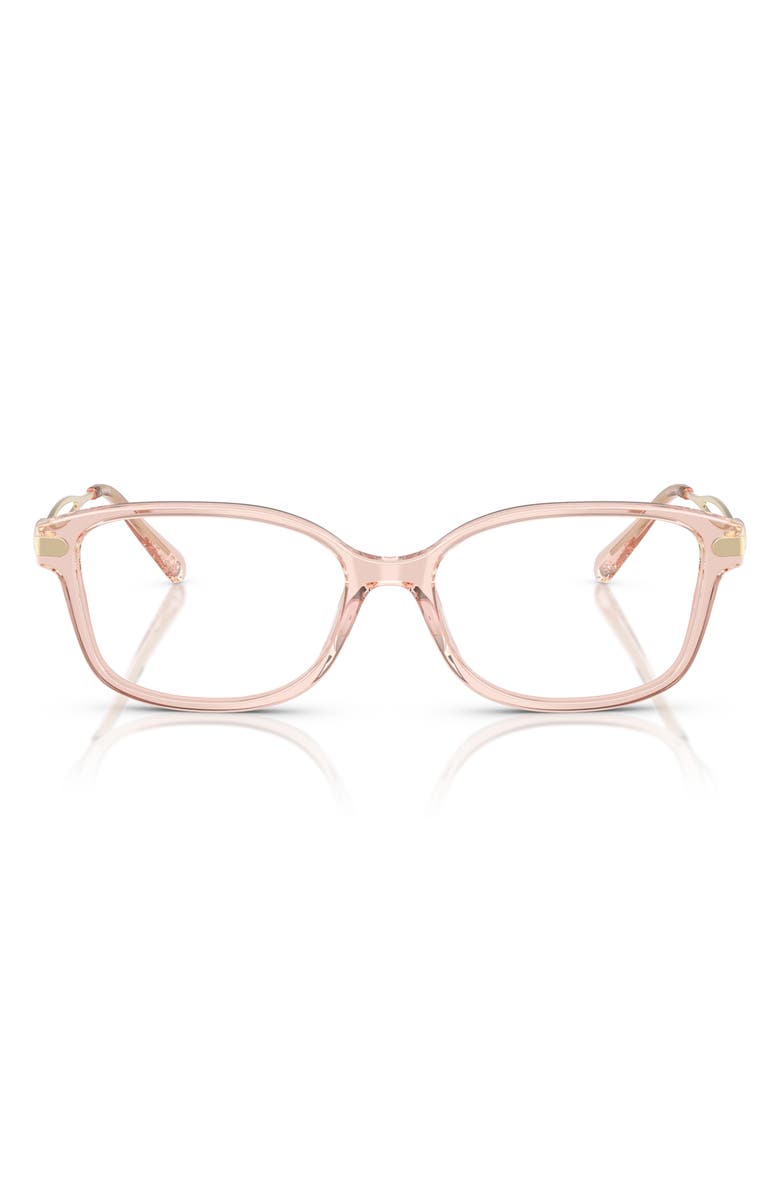 COACH 52mm Pillow Optical Glasses, Main, color, Dusty Rose / Demo Lens