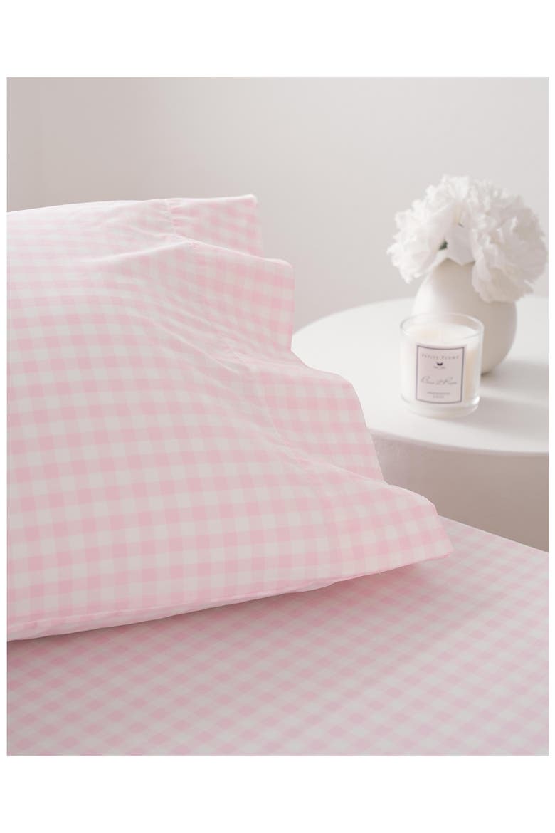 Signature Collection Gingham Sheet Set, Alternate, color, PINK