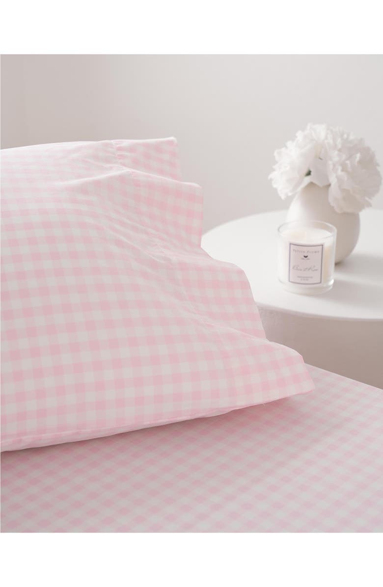 Petite Plume Signature Collection Gingham Sheet Set, Alternate, color, Pink