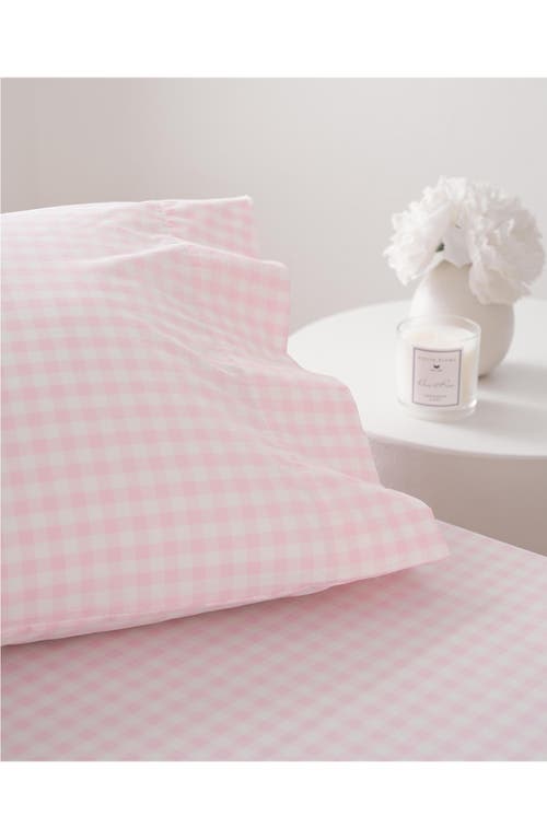 Petite Plume Signature Collection Gingham Sheet Set In Pink
