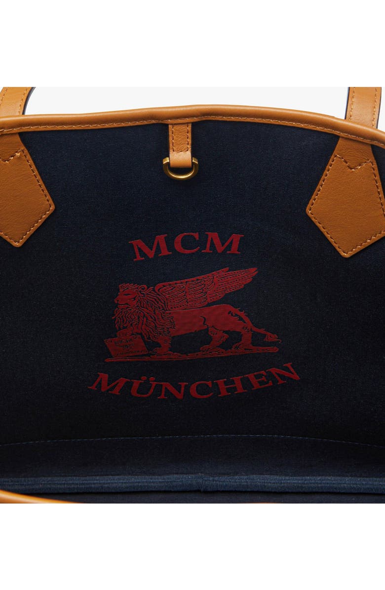 MCM New Medium Liz Shopper in Visetos, Alternate, color, Cognac