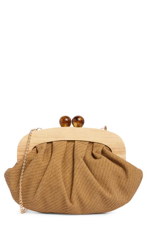 Alexi Straw Clutch