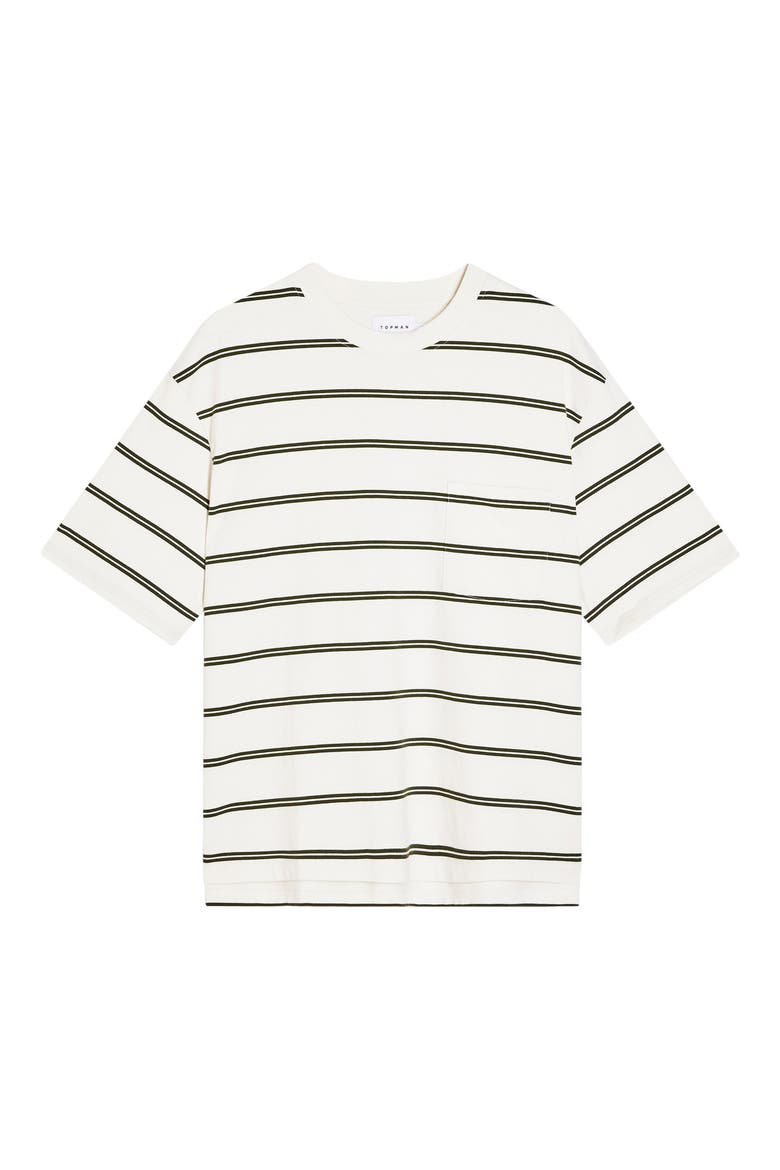 Stripe Oversize Pocket T-Shirt, Alternate, color, OFF WHITE MULTI