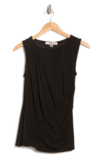 Catherine Malandrino Side Ruched Sleeveless Top