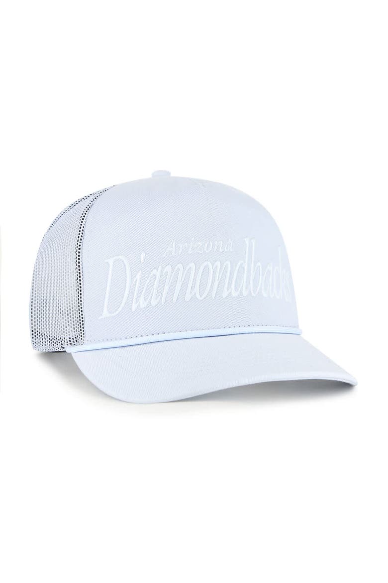 Men's '47 Light Blue Arizona Diamondbacks Foundation Script Hitch Adjustable Trucker Hat, Alternate, color, Light Blue