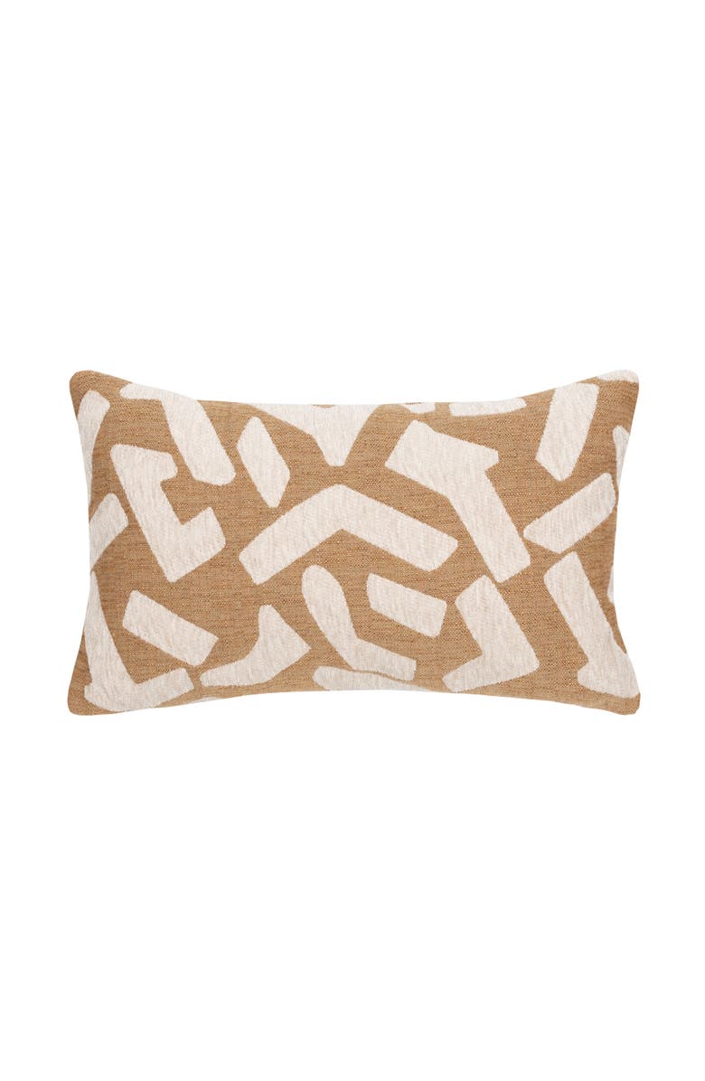 Elaine Smith Fascination Caramel Chenille Indoor & Outdoor Woven Accent Pillow, Main, color, Caramel