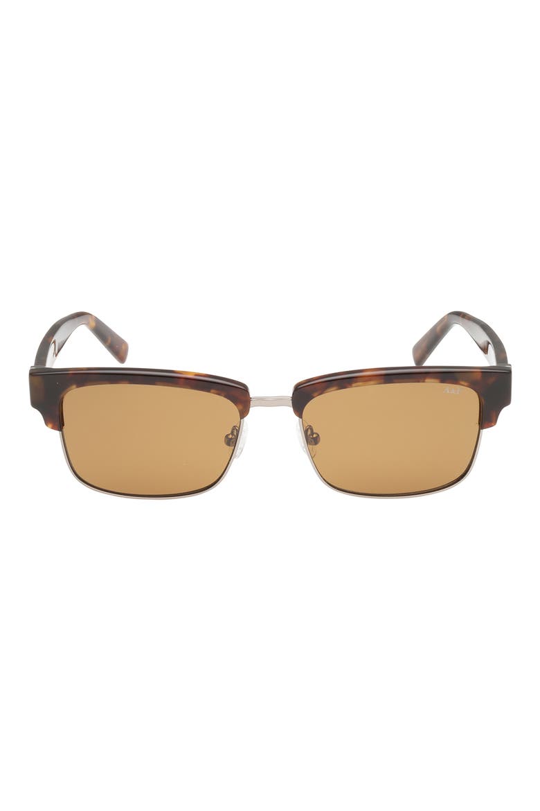 55mm Square Sunglasses, Main, color, DARK HAVANA / BROWN LENS
