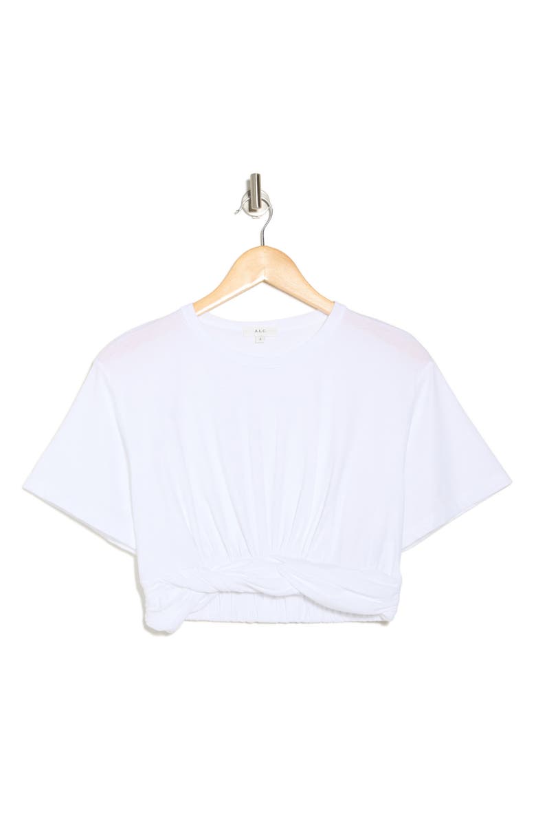 A.L.C. Mini Twist Cotton Crop Top, Alternate, color, White