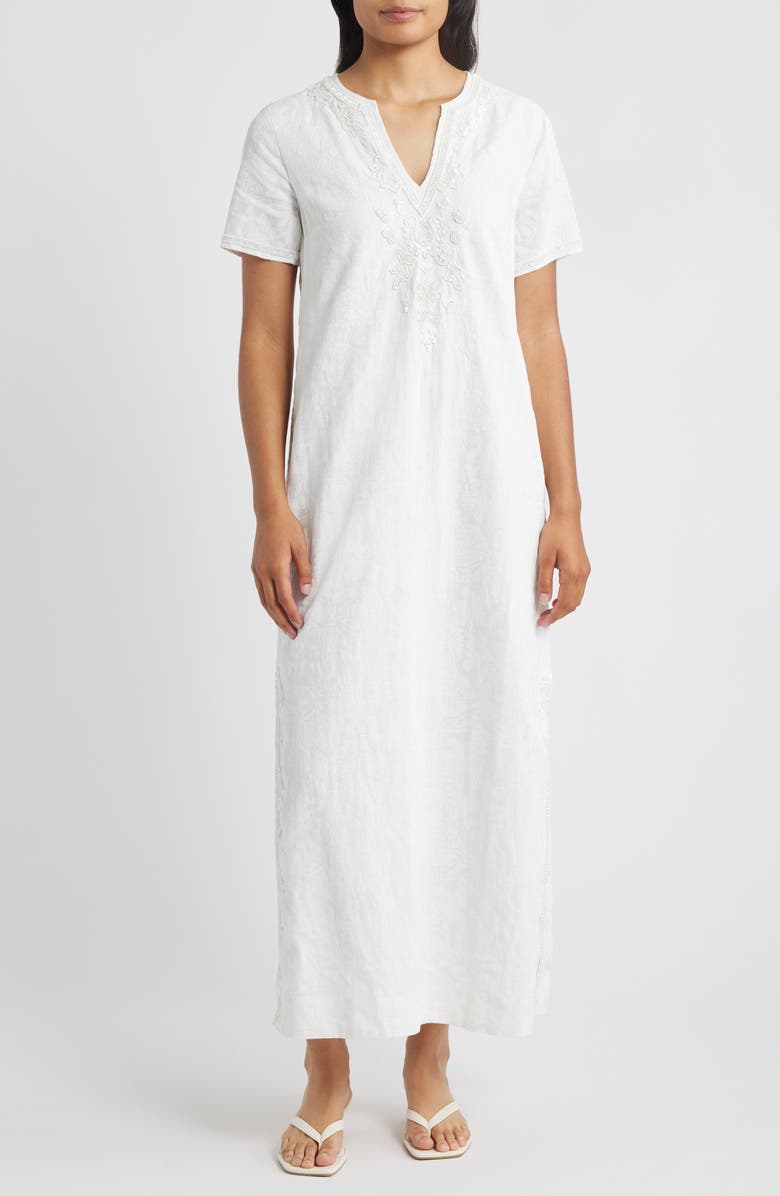 Lilly Pulitzer<sup>®</sup> Ariella Linen Maxi Dress, Main, color, Resort White