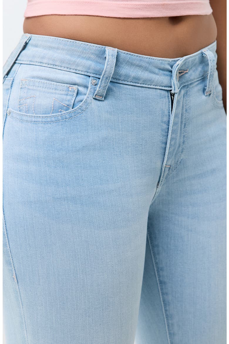 Billie Cuffed Mid Rise Straight Leg Jeans, Alternate, color, LIGHT RAINWATER WASH