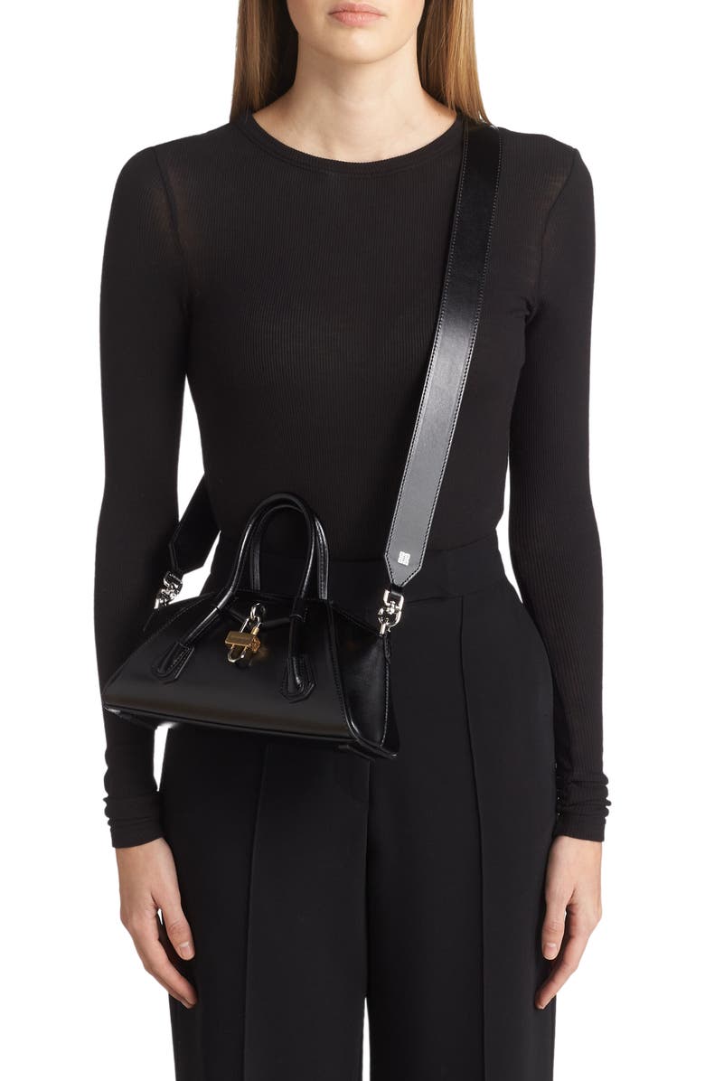Givenchy Mini Antigona Stretch Handbag, Alternate, color,