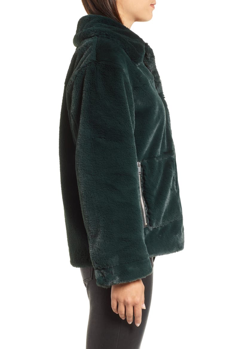 Salma Faux Fur Jacket, Alternate, color, PINE
