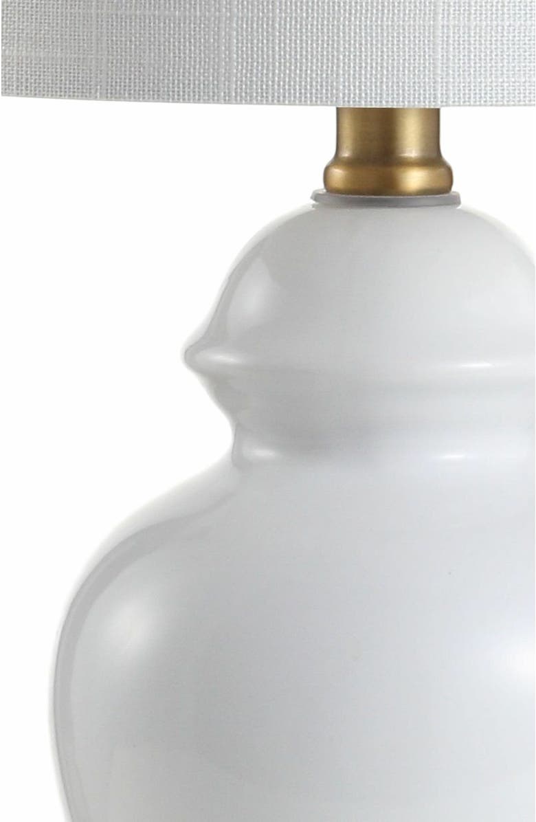 JONATHAN Y Perry Ceramic/Metal LED Table Lamp, Alternate, color, White