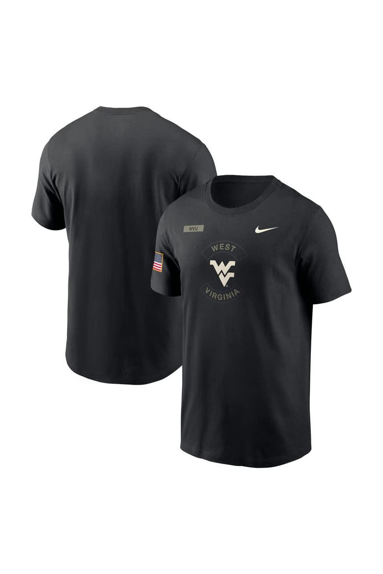 Men's Nike Black West Virginia Mountaineers 2025 Military Appreciation Performance T-Shirt, Main, color, Black