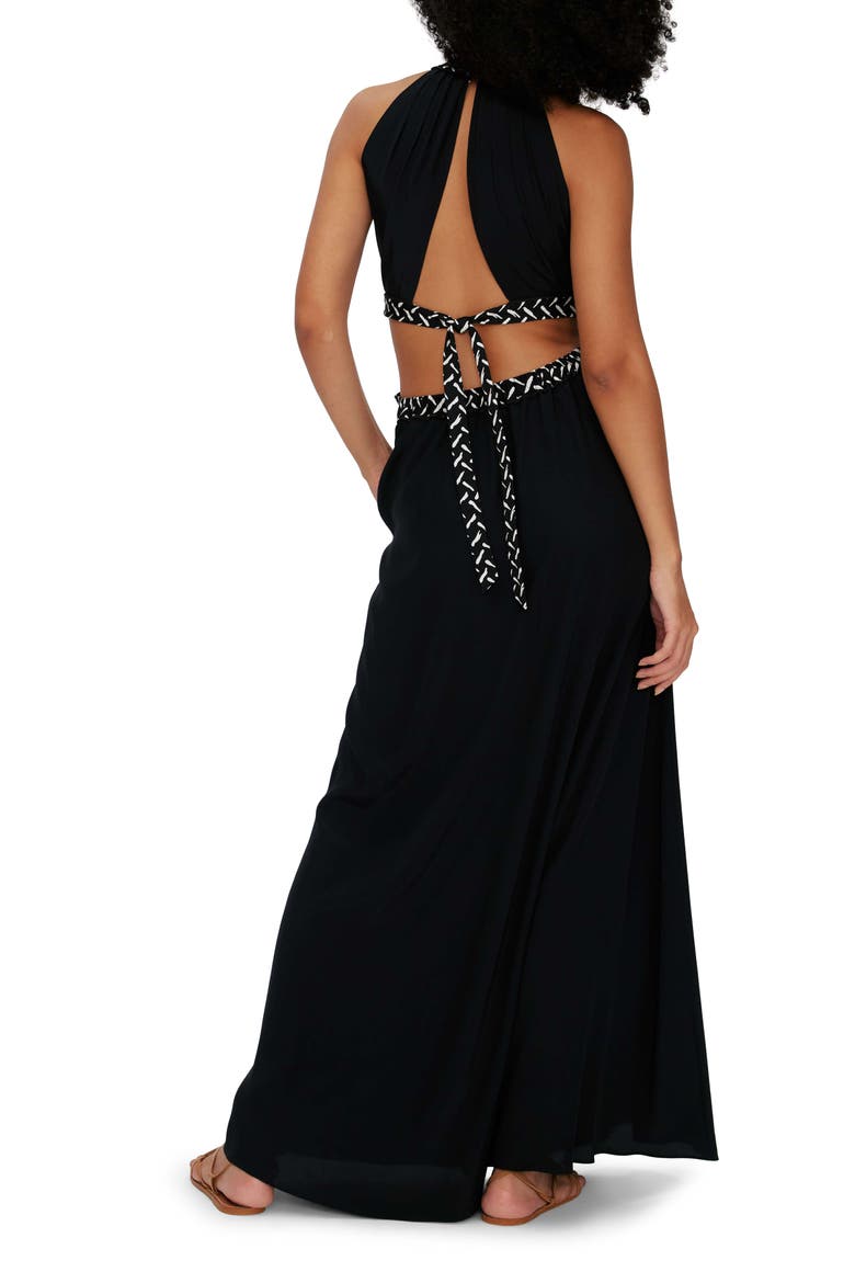 Elizabeth Cutout Maxi Dress, Alternate, color, BLK/TIGRIS