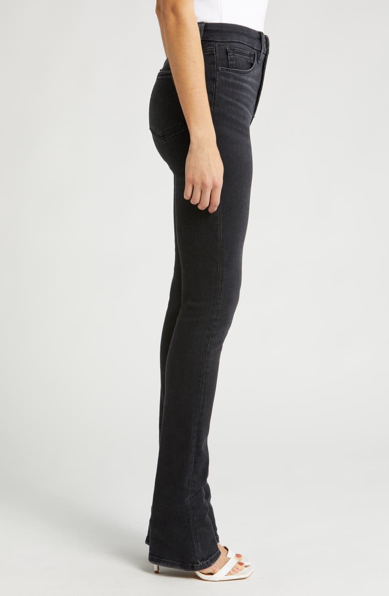 Good American Good Legs Crop Micro Bootcut Jeans, Alternate, color, Black