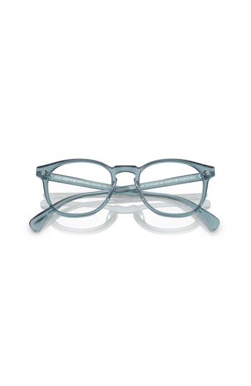 Oliver Peoples 51mm Round Optical Glasses In Blue
