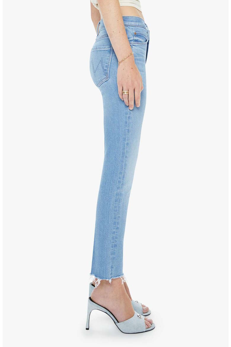 The Dazzler Raw Hem Mid Rise Crop Slim Straight Leg Jeans, Alternate, color, SATISFY YOUR CRAVINGS