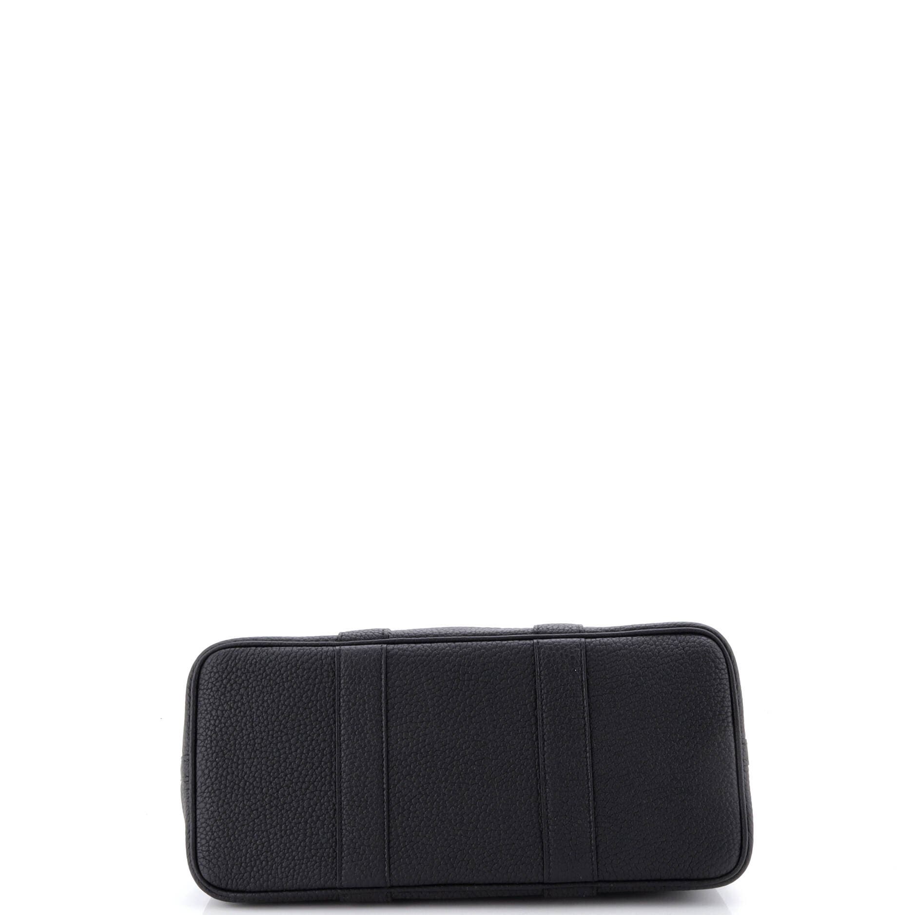 Pre-Owned Hermes Garden Party Tote Leather 30, Alternate, color, Noir