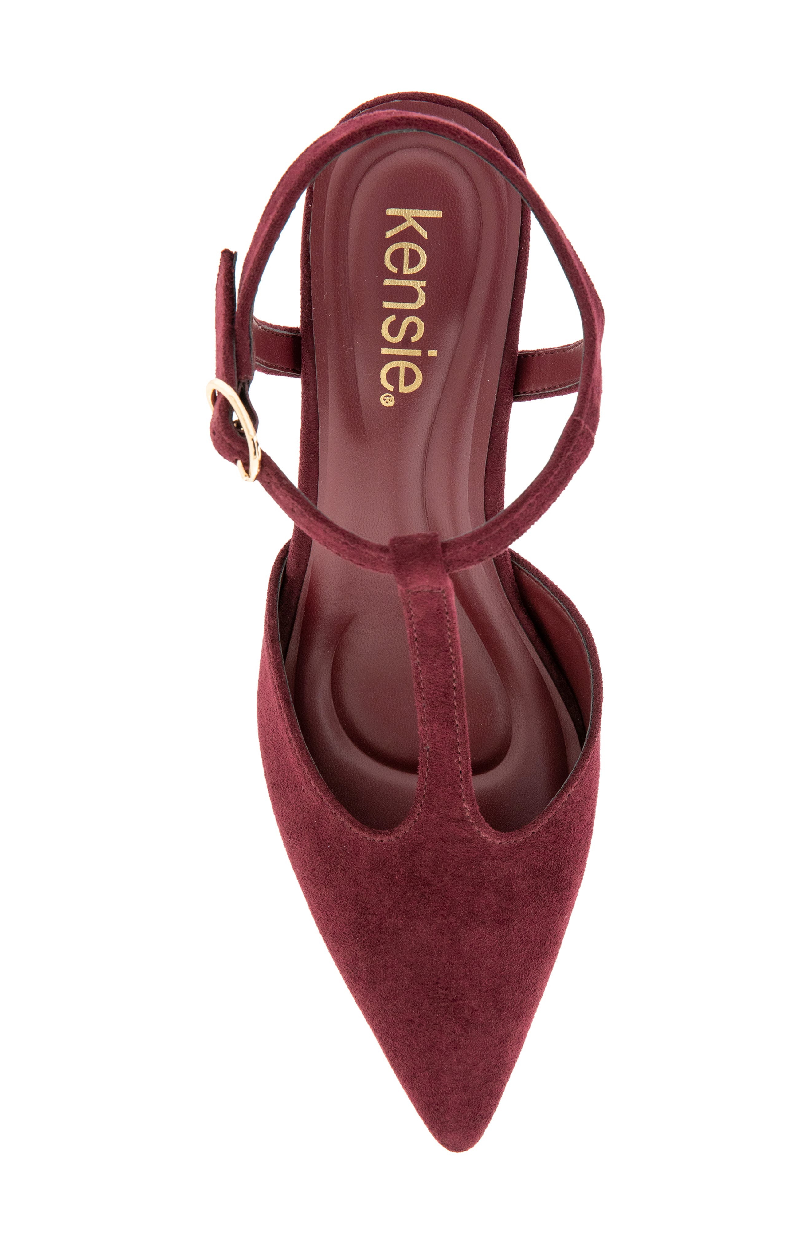 Odessa T-Strap Pump, Alternate, color, WINE