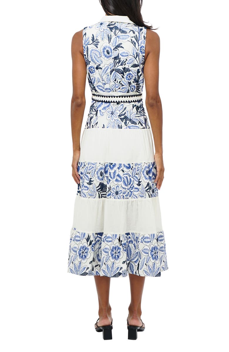 Adelyn Rae Ethena Embroidered Sleeveless Dress, Alternate, color, Blue