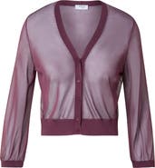 Akris punto Sheer Crop Cardigan