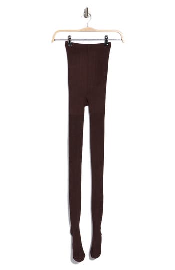 Nordstrom Rack Rib Sweater Tights In Brown