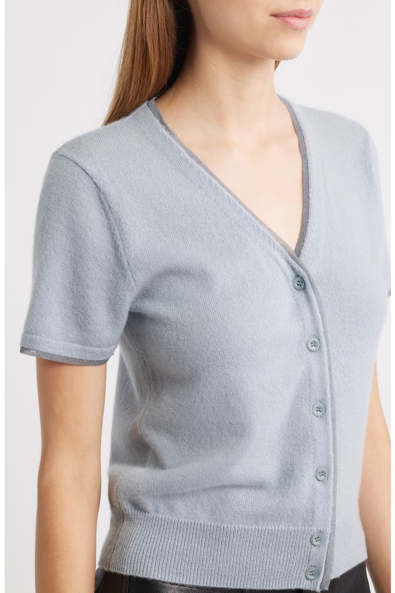 The Cashmere Mesh Trim Cardigan, Alternate, color, GREY BLUE