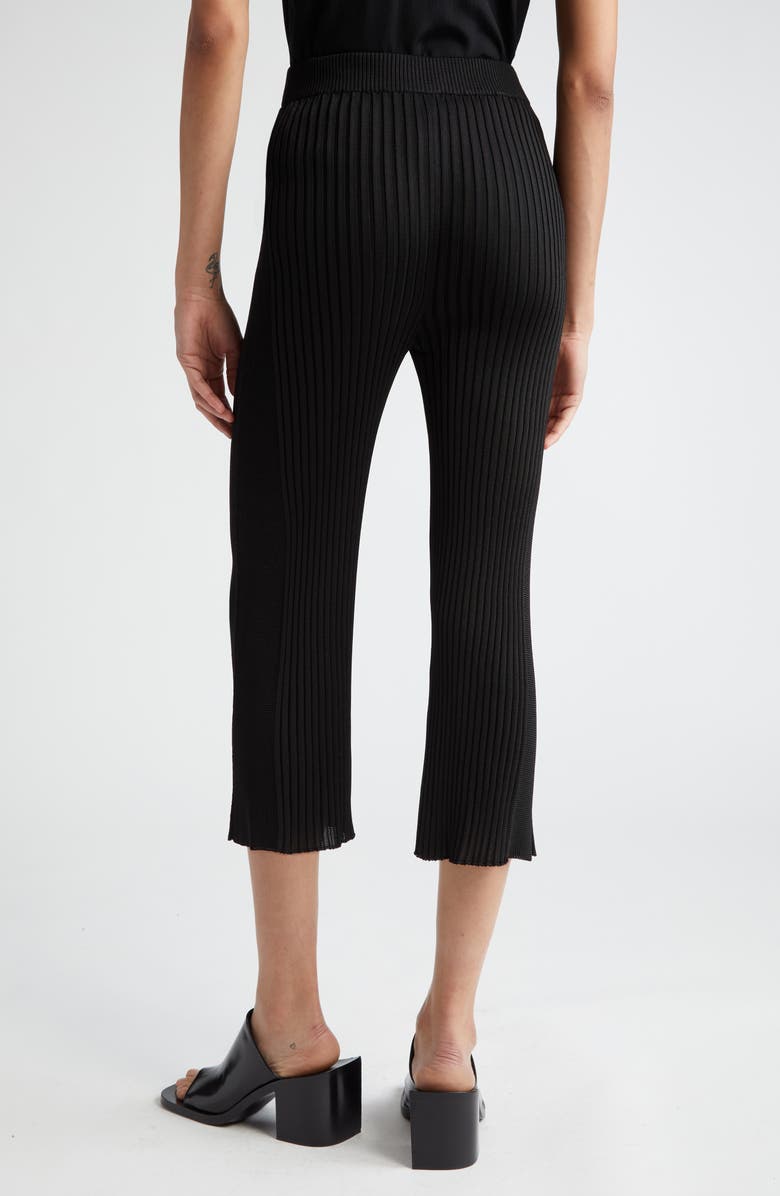 Jil Sander Rib Crop Pants, Alternate, color, Black