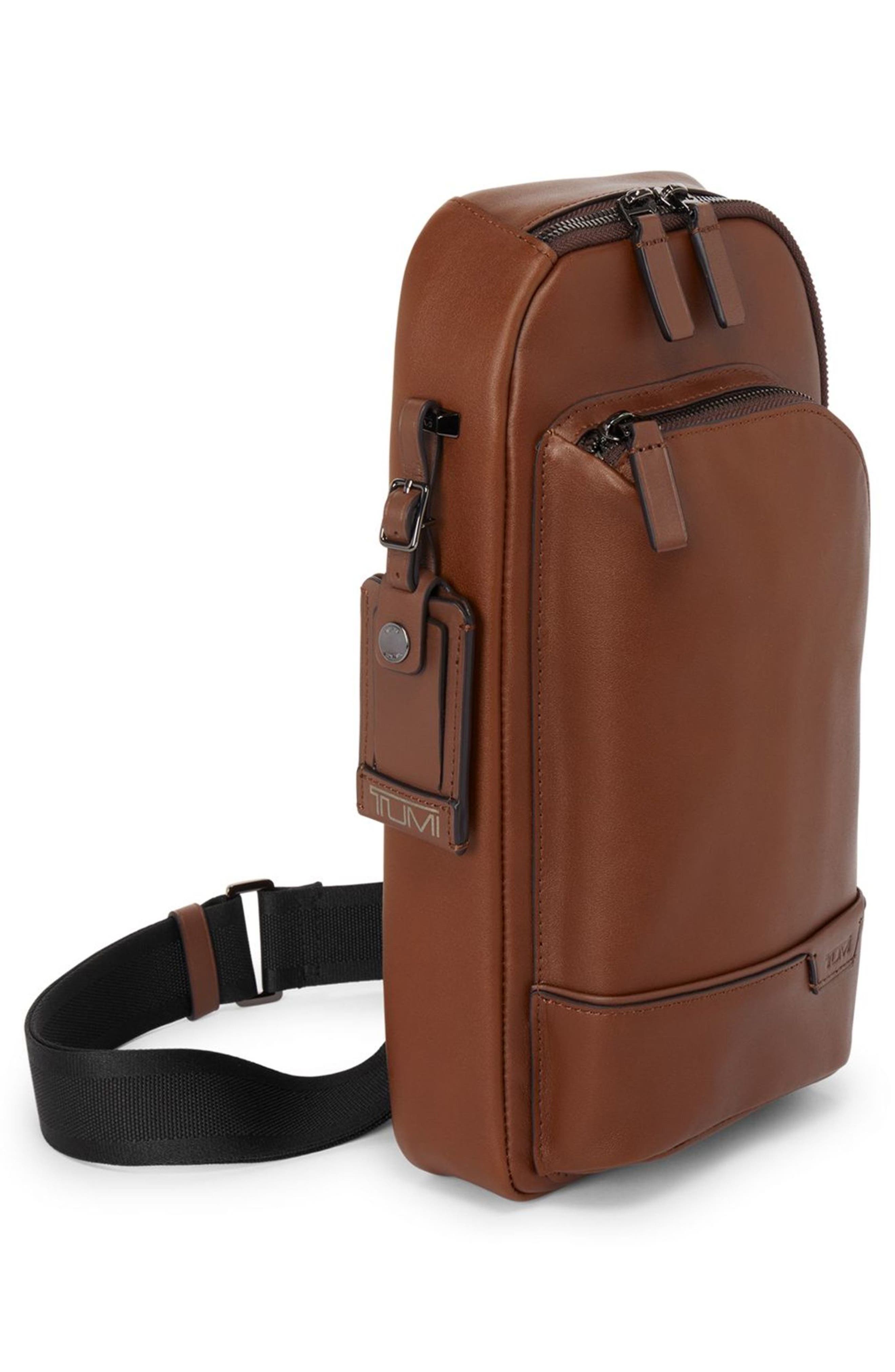 TUMI Gregory Leather Sling Bag, Alternate, color, 