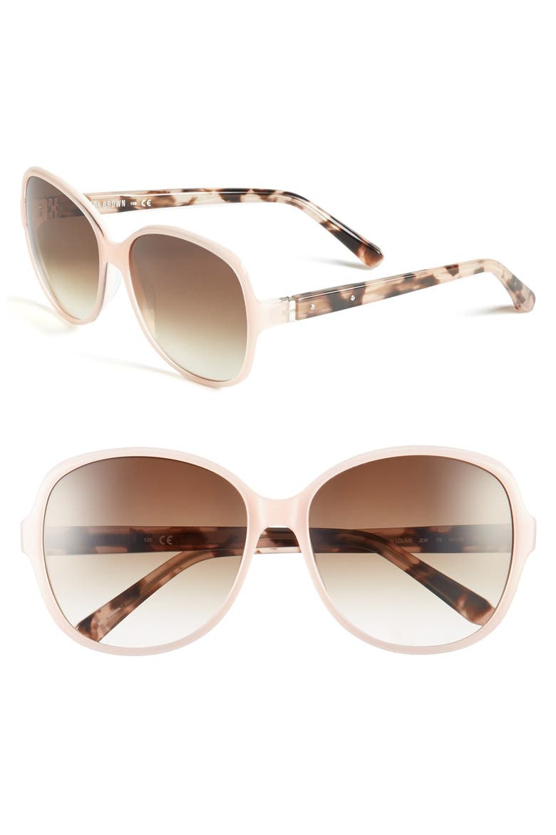 'The Lola' 59mm Sunglasses, Main, color, PINK CREAM