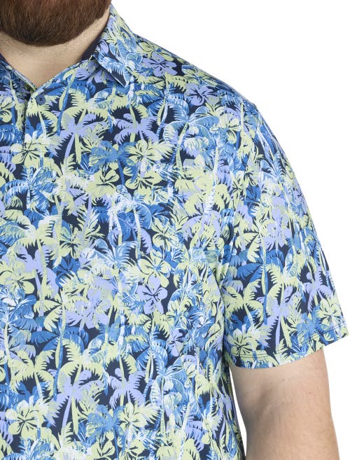 Callaway Big & Tall Sunrise Confetti Performance Polo Shirt In Peacoat