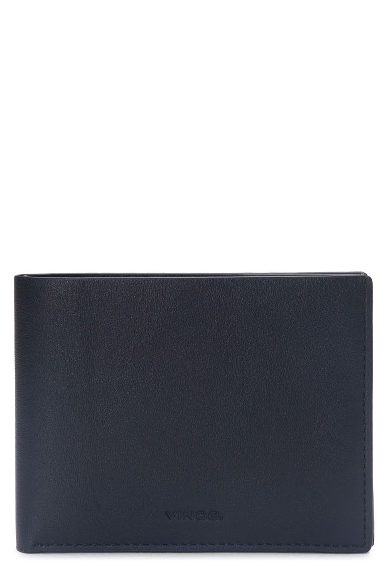 Nappa Leather Bifold Wallet, Main, color, BLACK