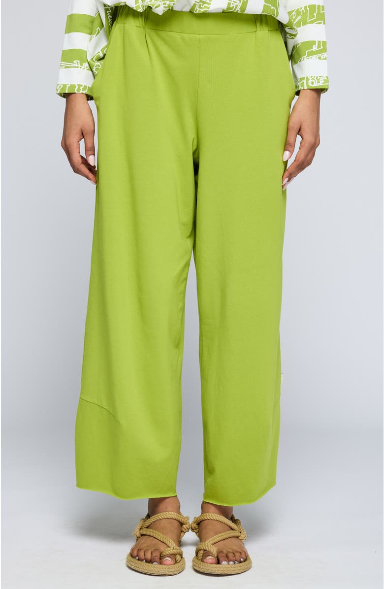 LUUKAA Ilaria Curved Jersey Pants, Main, color, Lime
