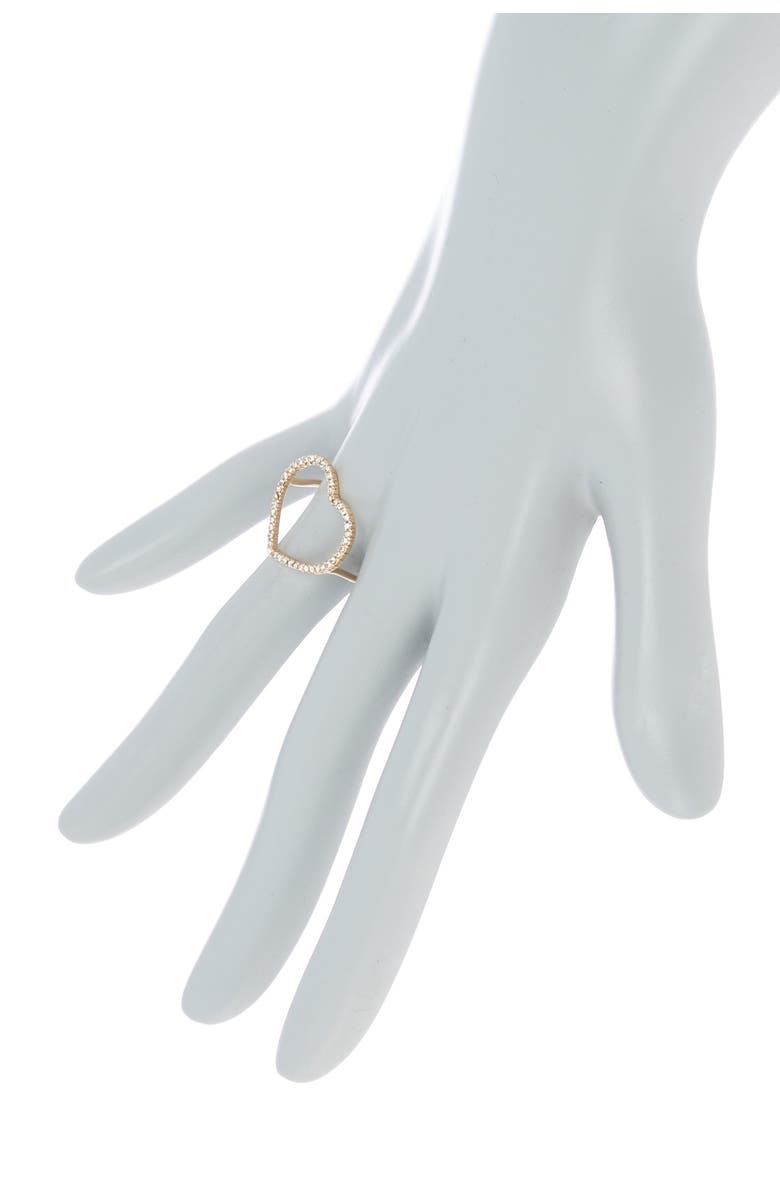 BaubleBar Saray Crystal Heart Ring, Alternate, color, 