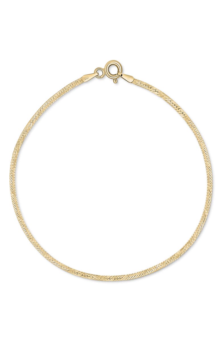 Bony Levy 14K Gold Herringbone Chain Bracelet, Main, color, Yellow Gold